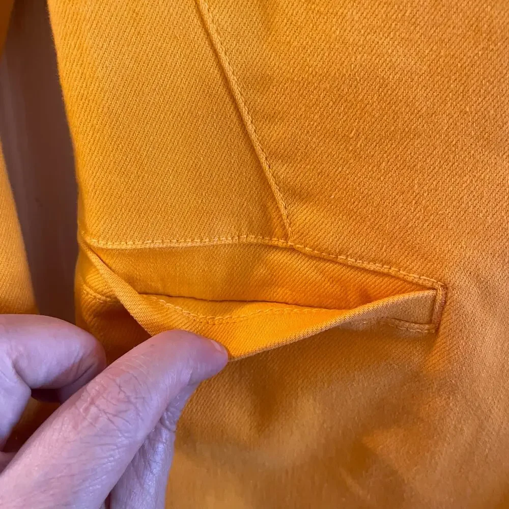 NWT Alice + Olivia Macey Notch Lapel Orange Tangerine Blaze size 12 - Picture 15 of 16